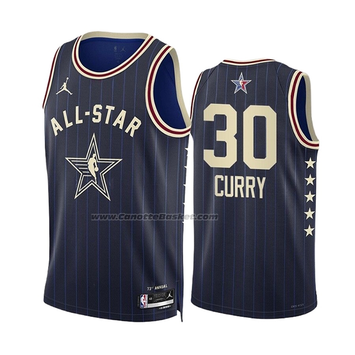 Maglia All Star 2024 Golden State Warriors Stephen Curry #30 Blu